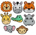 Poly Safari Animals, Set of 8