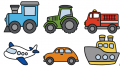 Poly Transportation, Set of 6