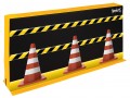 Divider Wall Section with Traffic Cone Graphic, 26" x 60" x 6"