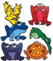 Poly Frogs, Set of 6