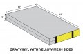 Ref 1335 5' x 10' x 12" Non-Folding Practice Mat Gray/Yellow