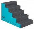 Ref 1404 5 Step, Charcoal & Turquoise